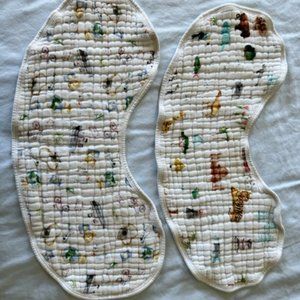Two Aden + Anais Cotton Muslin Burp Cloths